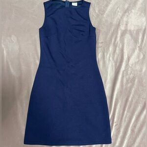 Elegant Navy Blue Sleeveless Dress